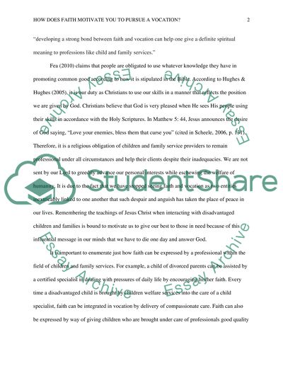 Relationship between Faith and Vocation