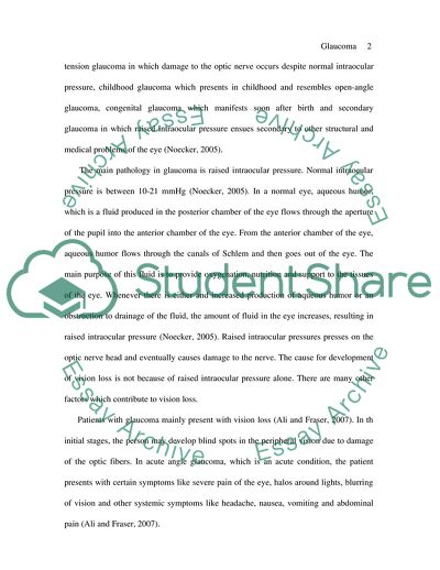 The Main Glaucoma Pathology: the Most Characteristic Feature of Eye Diseases