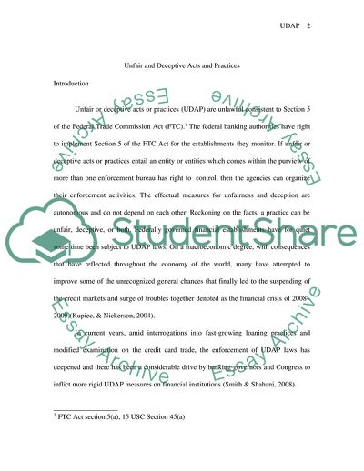 Unfair and Deceptive Acts and Practices