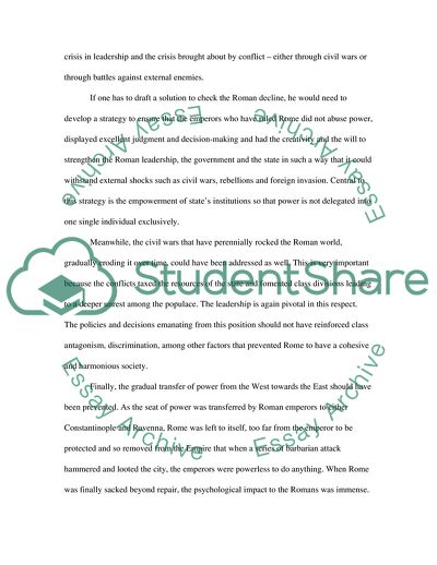 What Actually Caused Romes Decline