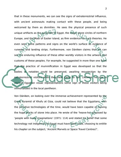 Erich von Dnikens Views on the Great Pyramids of Egypt