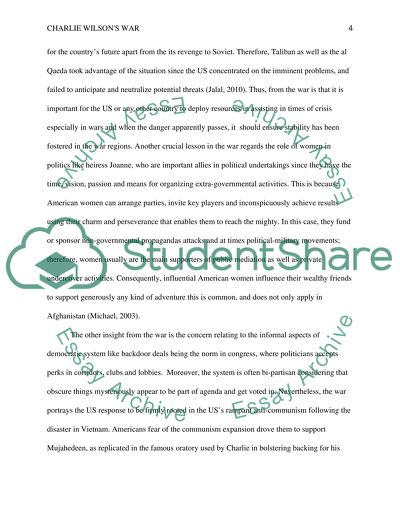 Charlie Wilsons War - Lessons Learned