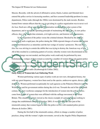 The Impact of Women in Law Enforcement