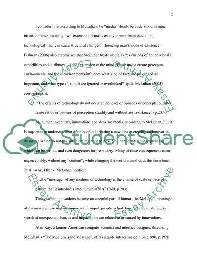The Medium And Its Impact On The Society