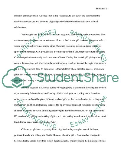 Gift Giving and Cultural Meaning