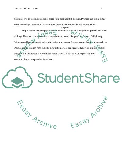 What are the most important values in Viet Nam culture