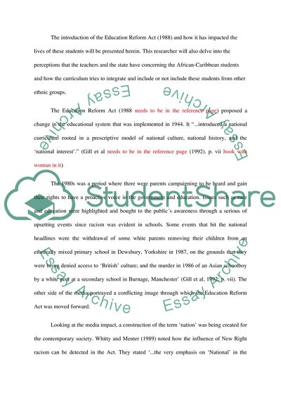 Students From an African-Caribbean Background: Ethnic Minorities in Education