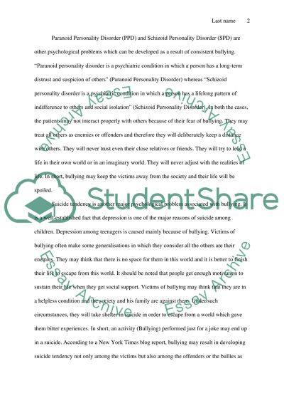 The Effects of Bullying