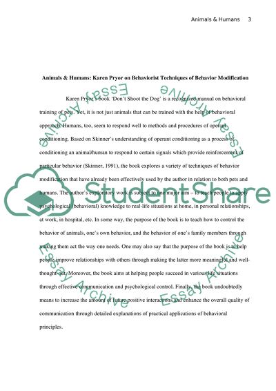 Karen Pryor on Techniques of Behavior Modification