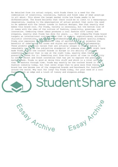 Prada Brand Management