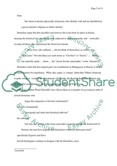 The Role of the Uniqueness of the Holocaust in two Jewish religious responses to the Holocaust