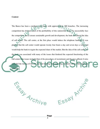 The Banco Call Center