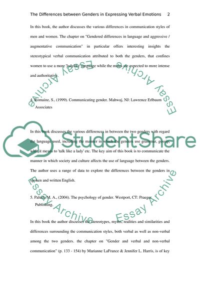 The Differences between Genders in Expressing Verbal Emotions