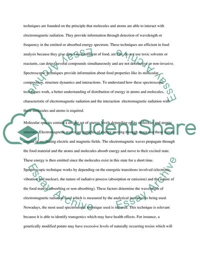Food Analysis Technique