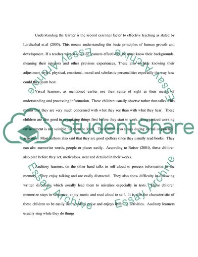 Learning Styles: Aid to Effective Learning