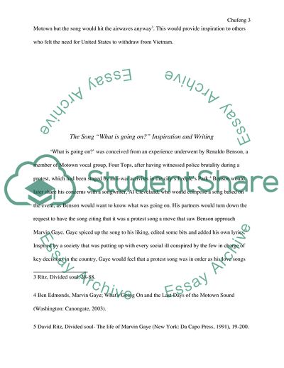 Marvin Gaye: What Is Going on and Vietnam War