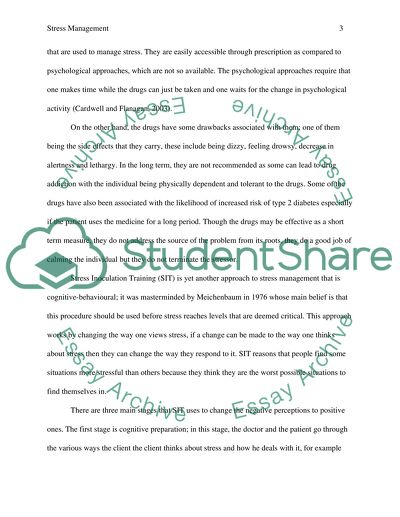 Stress Management Approaches