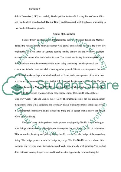 Cause of Collapse of Heathrow Rail Tunnel in 1999