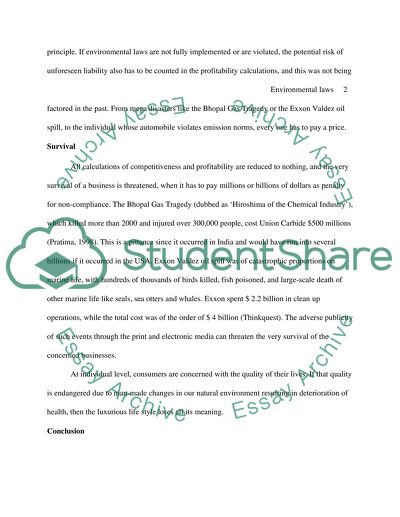 Environmental Laws and Regulations