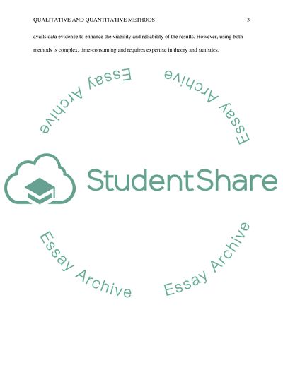 Foundations of qualitative and quantitative methods