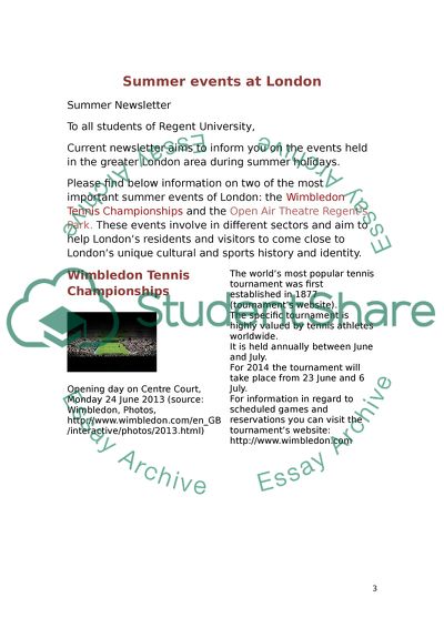 Summer Events at London