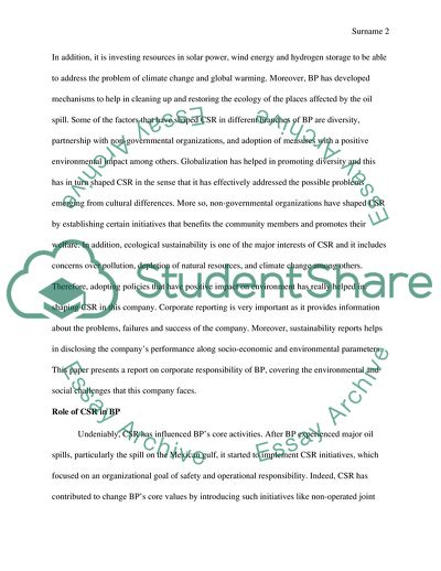 Corporate Responsibility: Scrutinizing a Company Report