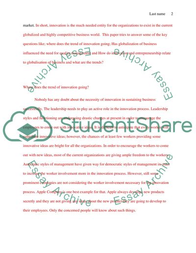 Innovation in Turbulent Times