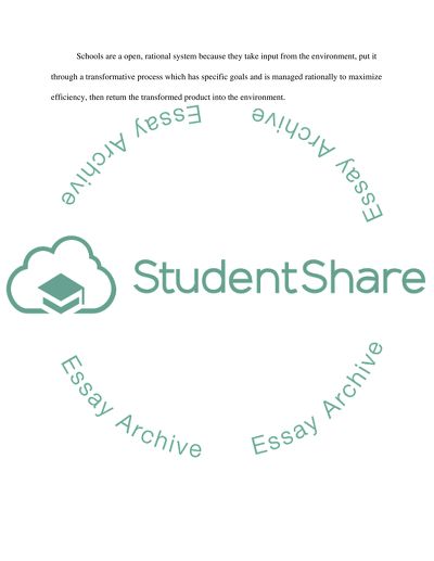 The School as a Social System