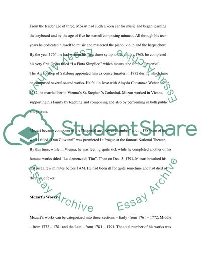 Wolfgang Amadeus Mozart