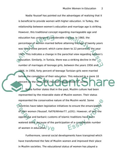 Muslim Womwen in Education