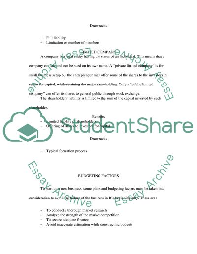 Types of Business Organizations