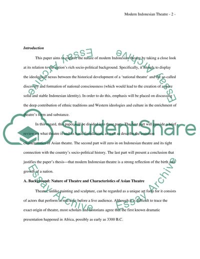 Modern Asian Theatre