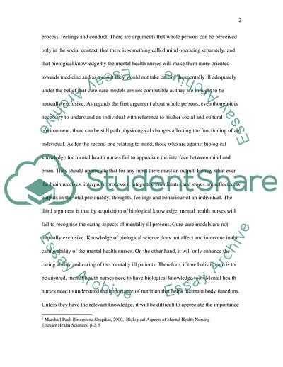 The Role of Mental Health Nurse: Schizophrenia