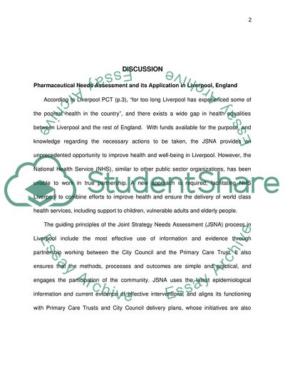 Pharmaceutical Needs Assessment (PNA) in Liverpool