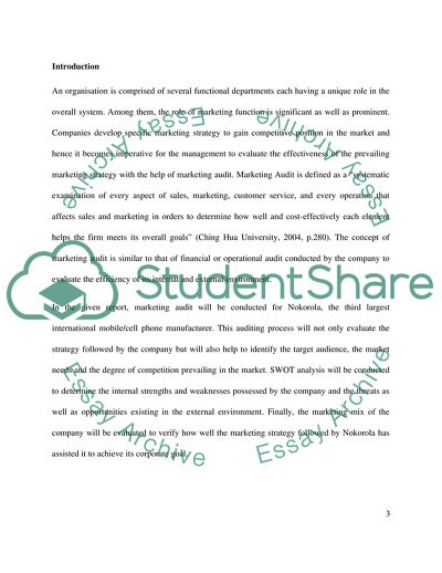 Marketing Audit: Motorola Company