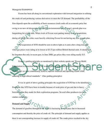 Managerial Economics: XTO Energy Inc
