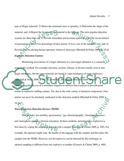 Airport Security: Explosives Detection Systems