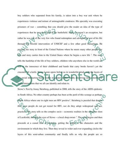 A Long Way Gone and Sizwes Test