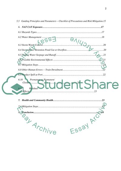 TCM Copper Concentrate Storage and Load-Out Facility Risk Review in British Colombia
