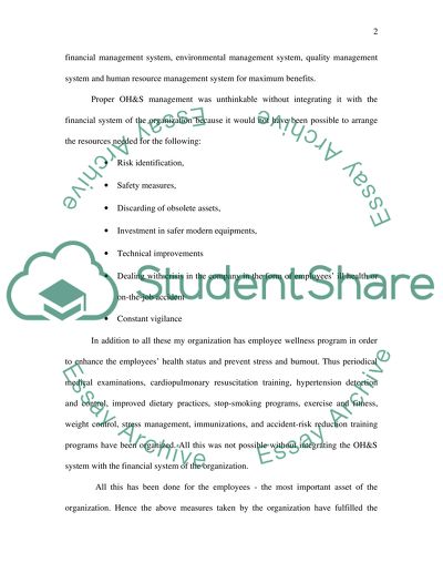 My Organizations OH&S System