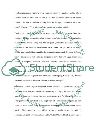 The New Tourism and Leisure Environment