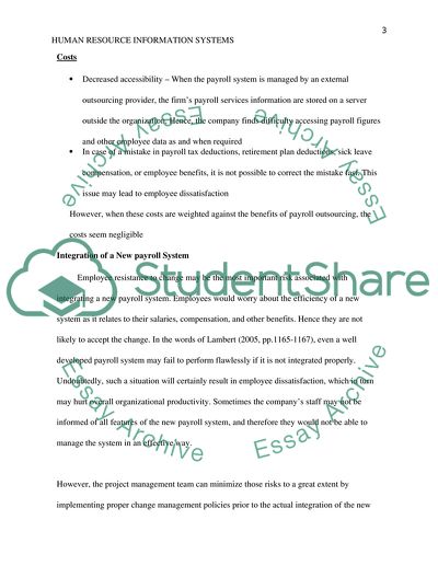 Human Resources Information Systems