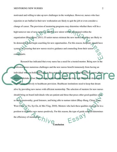 Mentoring New Nurses