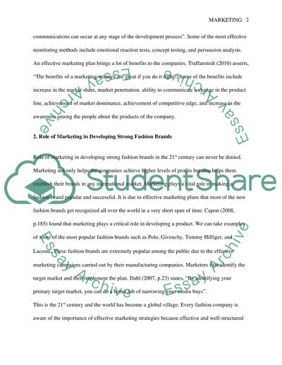 Critically evaluate the role of marketing in developing strong fashion brands in the 21st century