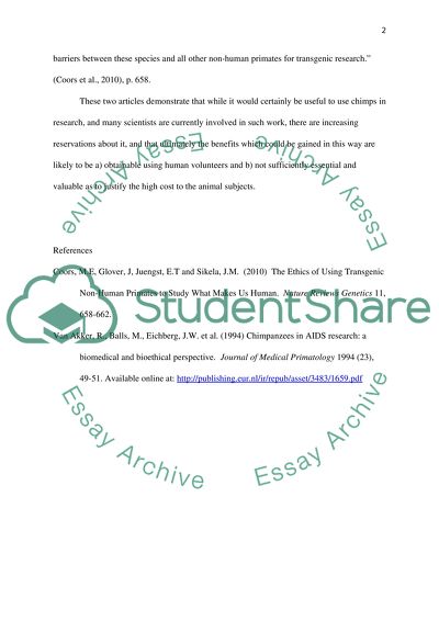 The Ethics of Using Chimpanzees in Scientific Research