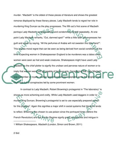 How womens strong feelings can lead to violence in Macbeth, Salome and The laboratory