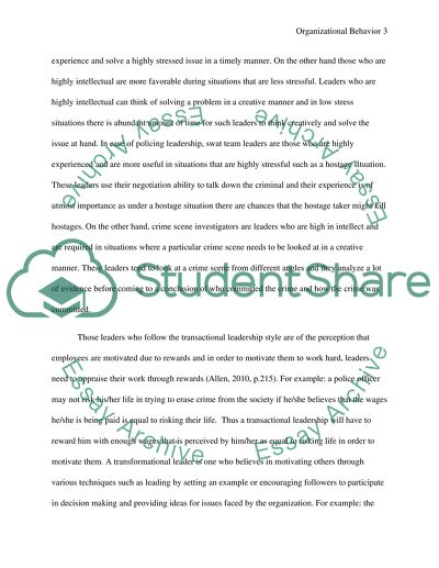 Organizational Behavior