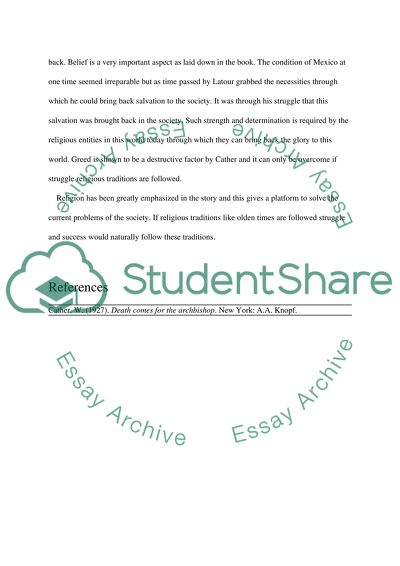 Cather, Death Comes for the Archbishop