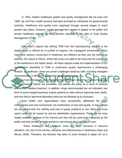 To What Extent Joint Commission International Accreditation Standards Improves Healthcare Facilities