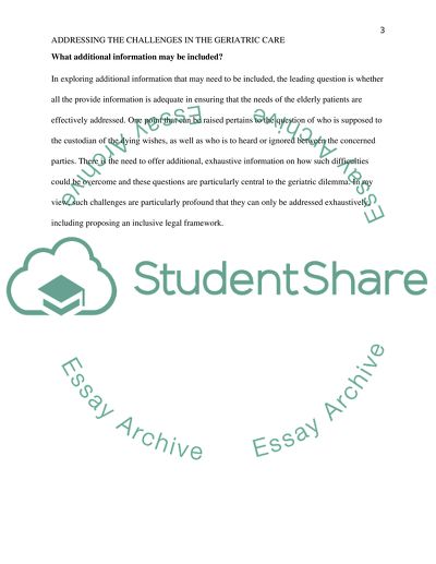 Comment on the powerpoint of caregiver challanges r /e end of life in geriateric population